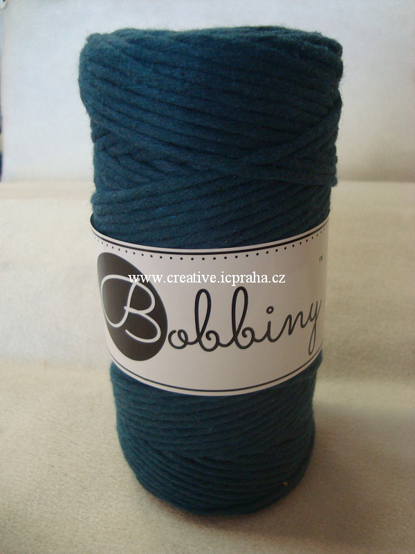BobbinyMacrame Regular100m/3mm - Peacock blue